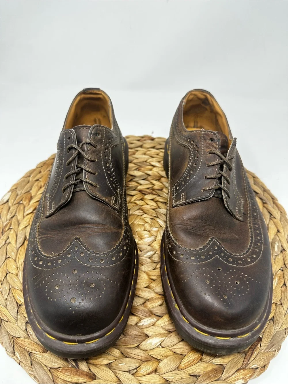 Dr‎ Martens England Brown Leather Brogue Oxford Shoes Size 9 UK, 10 US Men's